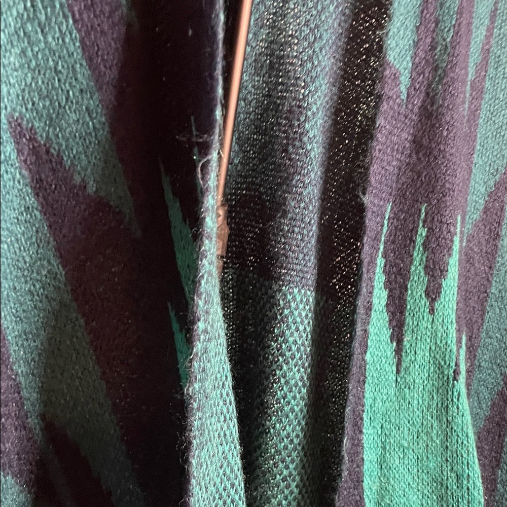 Rue21 Teal and Navy Knit Cardigan - Picture 4 of 7